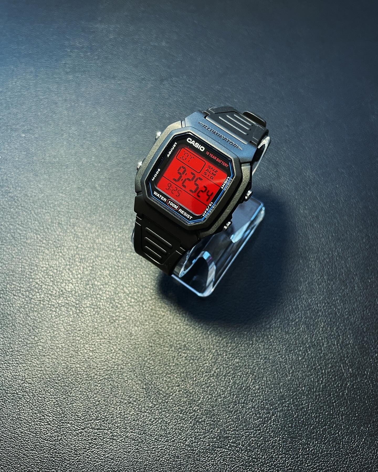 Vampire's Veil Customized Vintage Retro Red Black Casio Watch